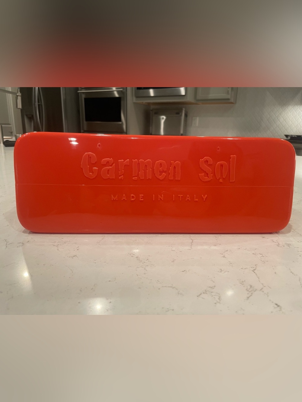 Carmen Sol Italy Studded Jelly Tote Bag Neon Orange Las Vegas Mid Size - Picture 6 of 14